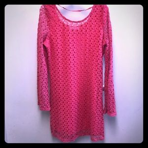 NWT Red Dress Boutique Coral Crochet Dress